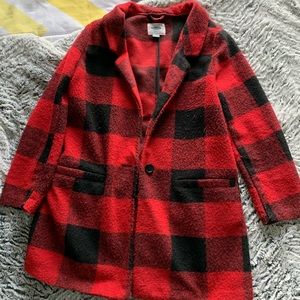 Old Navy Buffalo Plaid Coatigan - size med